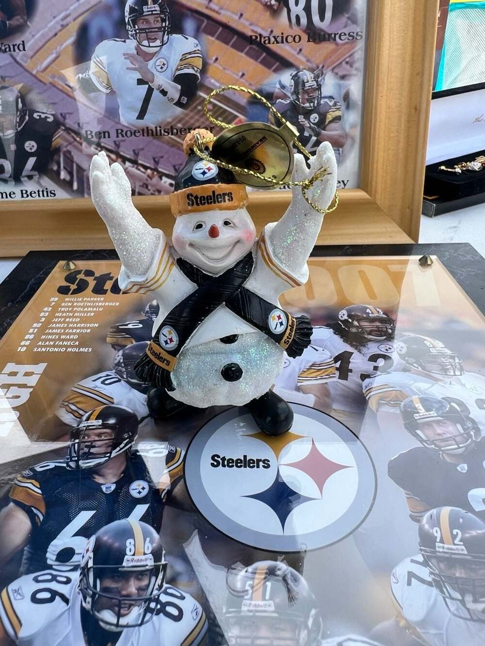 NFL Pittsburgh Steelers Snowman Fan Ornament Collection 2012 Christmas Ornament